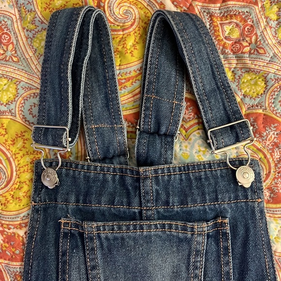 Distressed Denim Overall Shorts - Picture 7 of 8
